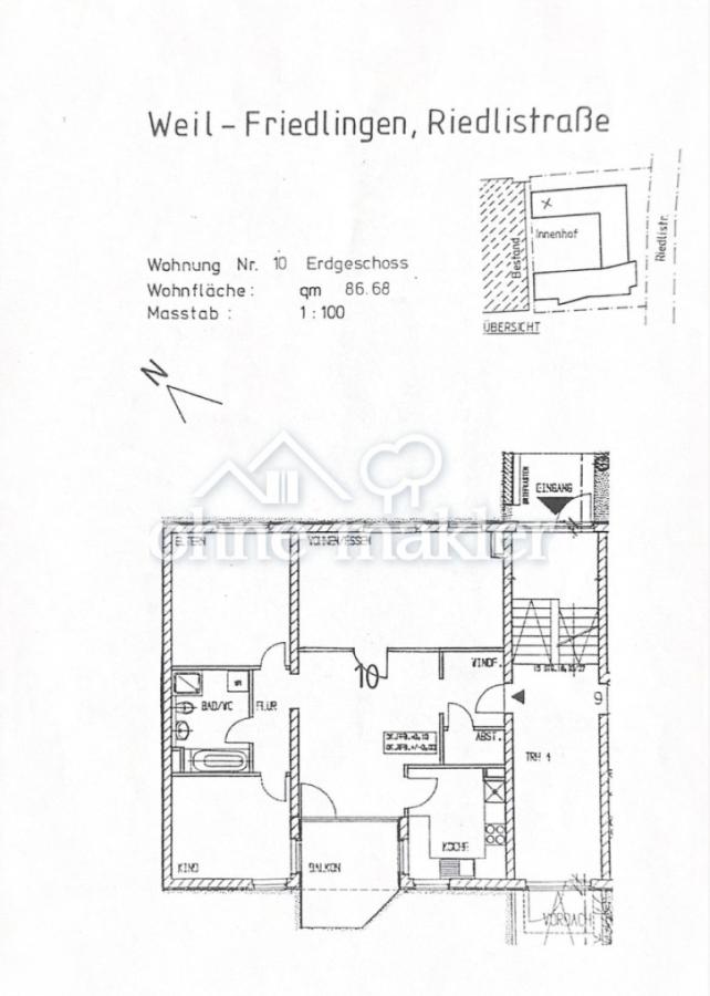 Grundriss der Wohnung