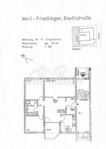 Grundriss der Wohnung