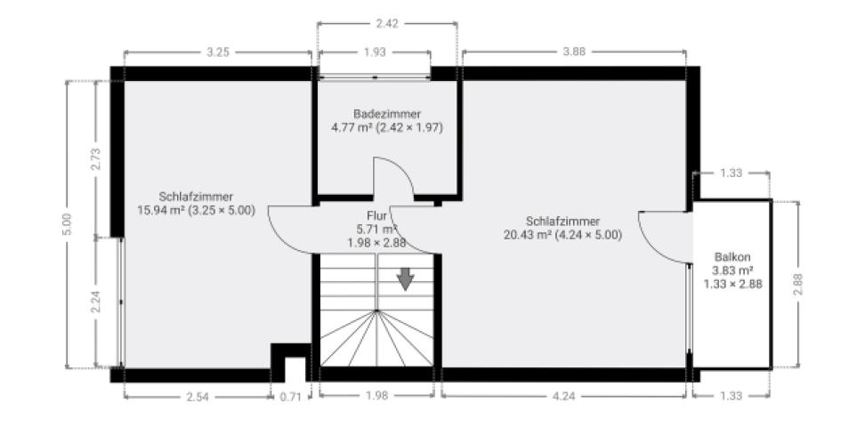 Grundriss Skizze 1.OG