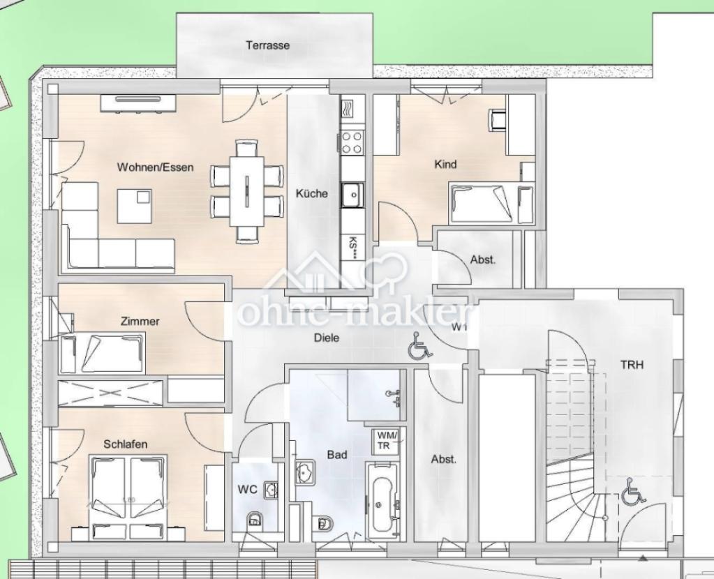 Grundriss Wohnung 1