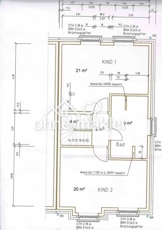 Grundriss Obergeschoss