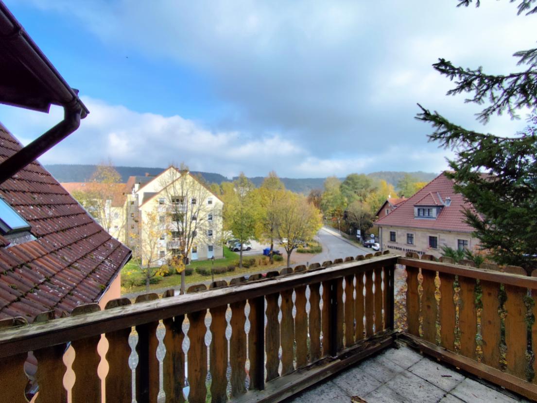Haupthaus Ausblick von der Terrasse