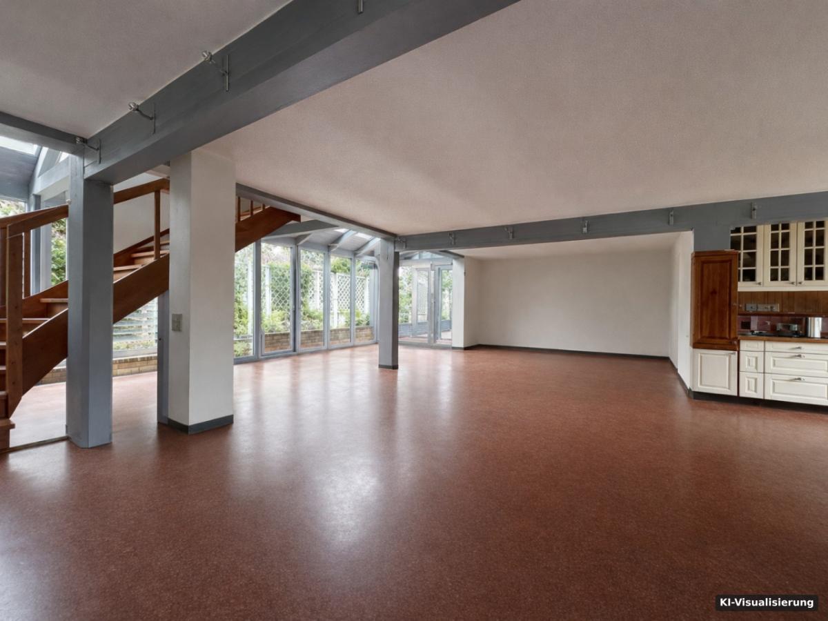 KI-Visualisierung – Offener Wohnbereich Haus 73b