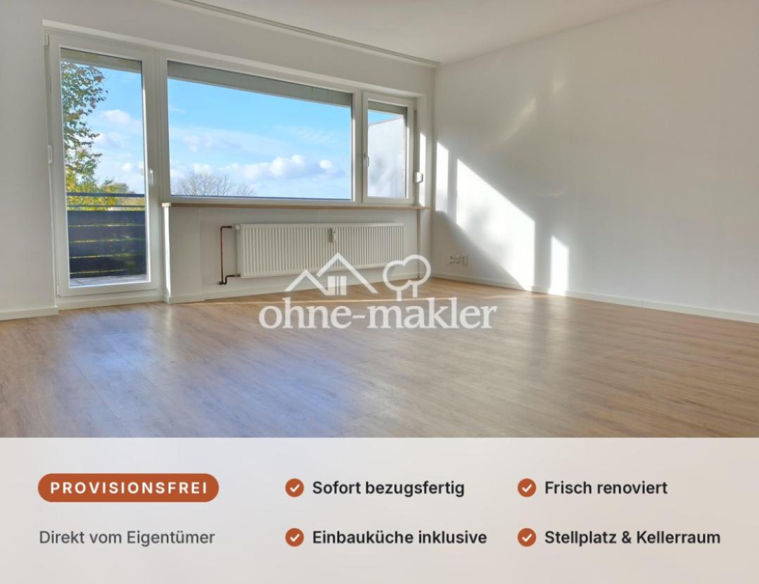 Wohnzimmer mit Südwestbalkon