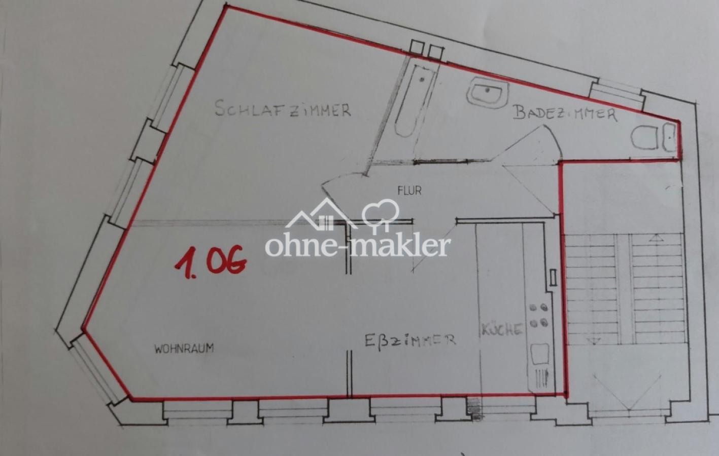 Grundriss Obergeschoss 1 bis 3