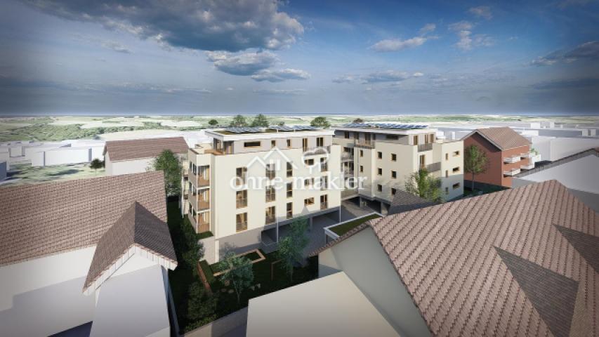 Moderner Neubau von oben