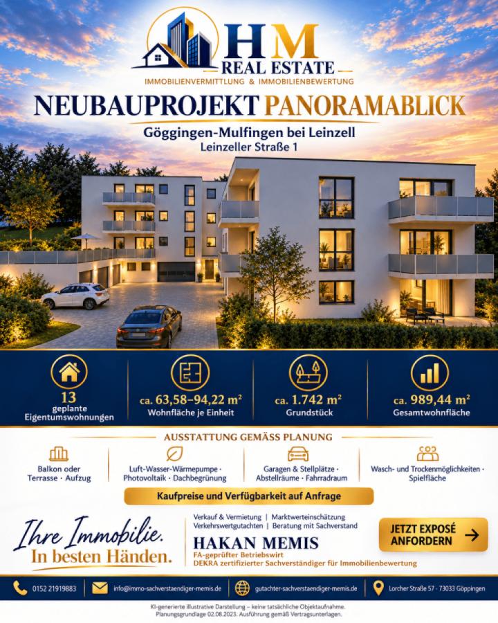 Panoramablick _ Exklusive Neubauwohnungen bei Leinzell