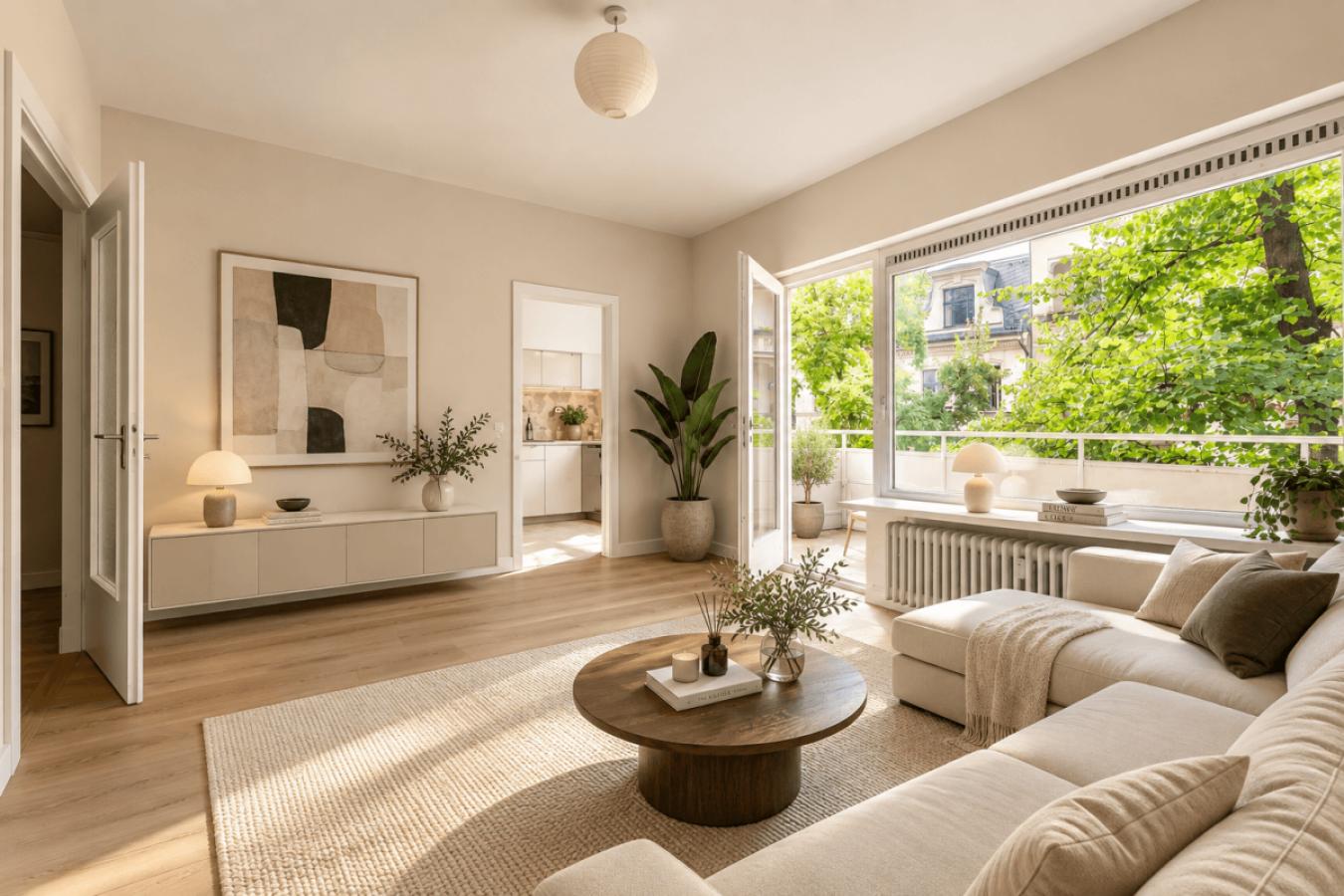 Wohn- und Schlafzimmer