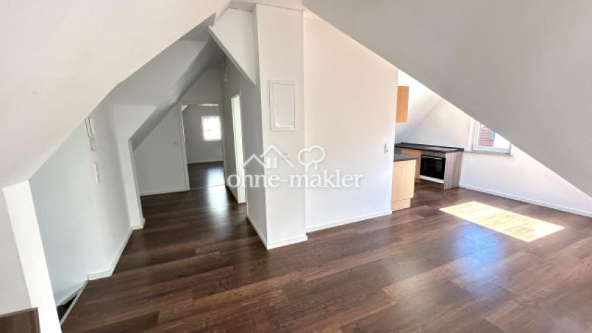Blick Schlafzimmer und Küche