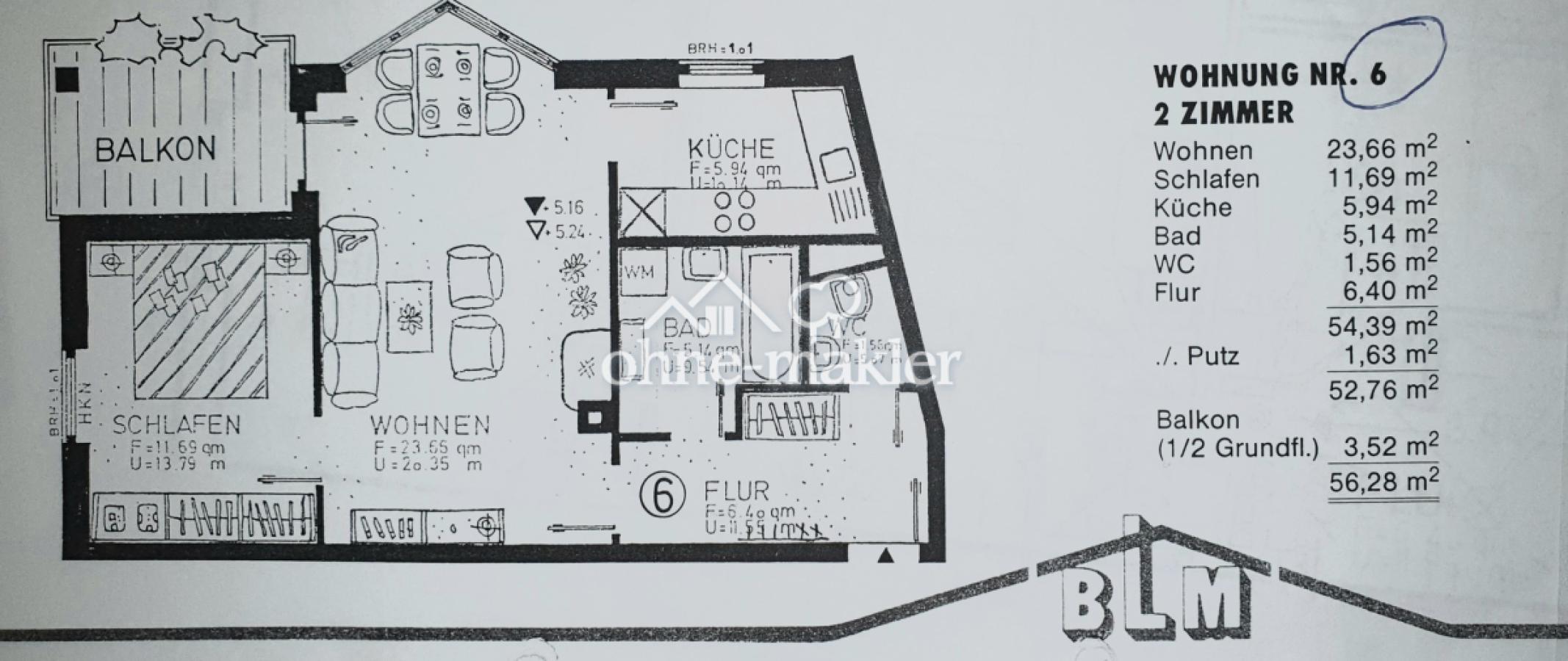 Grundriss Wohnung Nr. 6