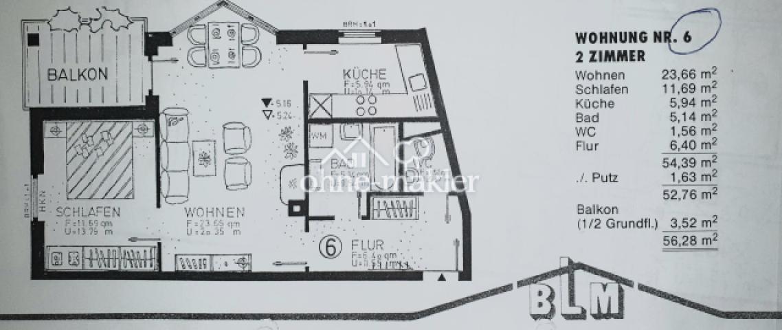 Grundriss Wohnung Nr. 6
