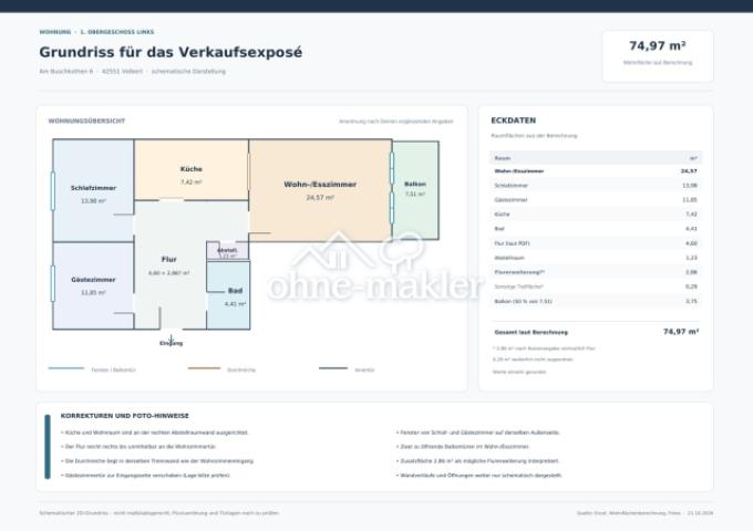Grundriss (ohne Maßstab)