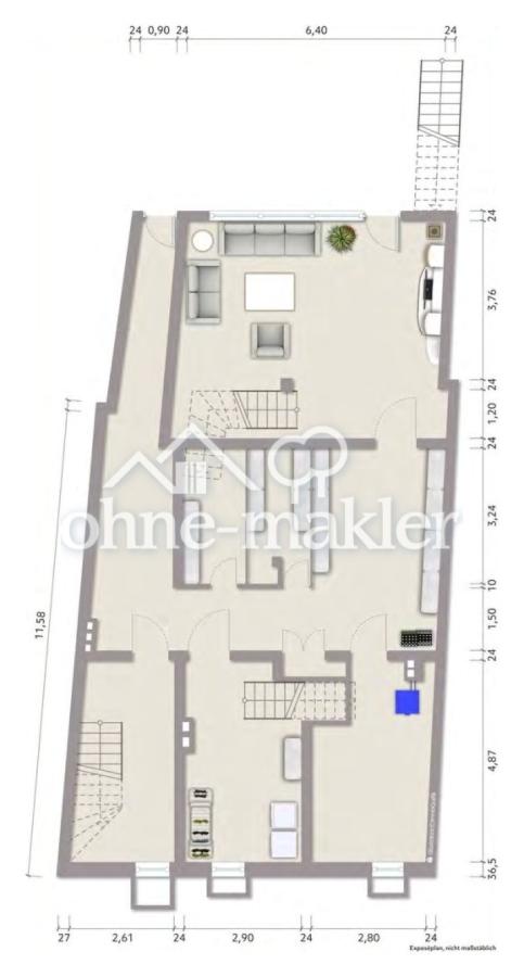 Grundriss Keller/Gartenebene