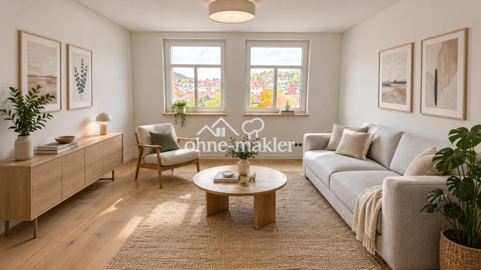 Wohnzimmer mit Möbeln