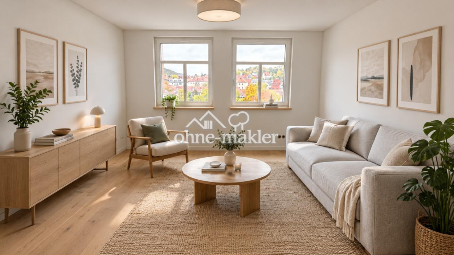 Wohnzimmer mit Möbeln