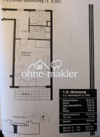 Grundriss mit Wohnfläche