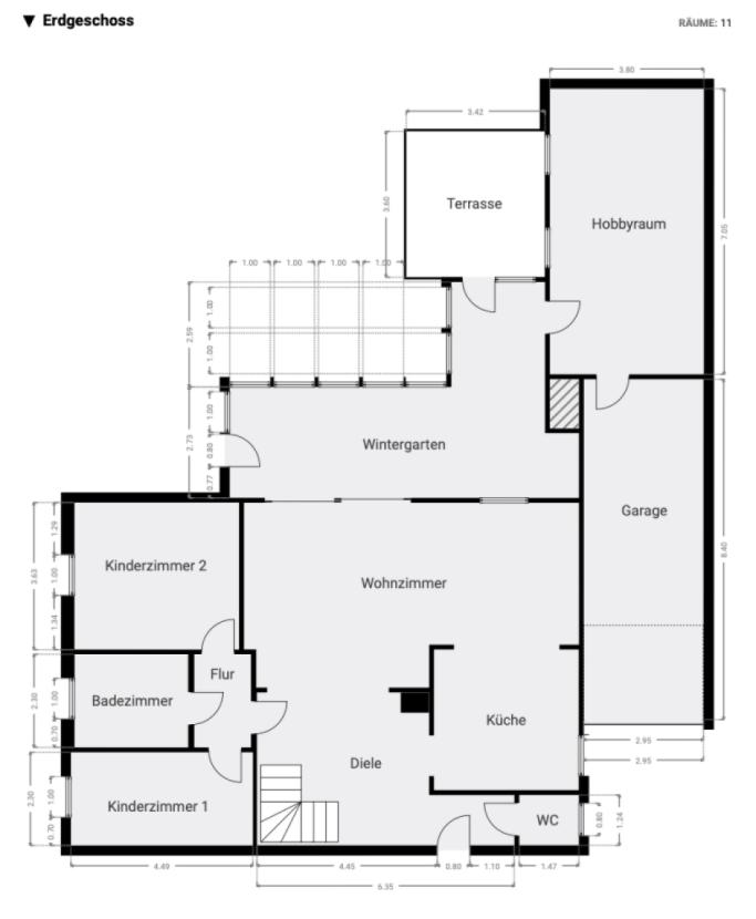 Grundriss Haus 1 EG