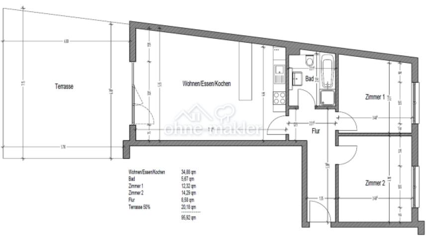 Grundriss der Wohnung