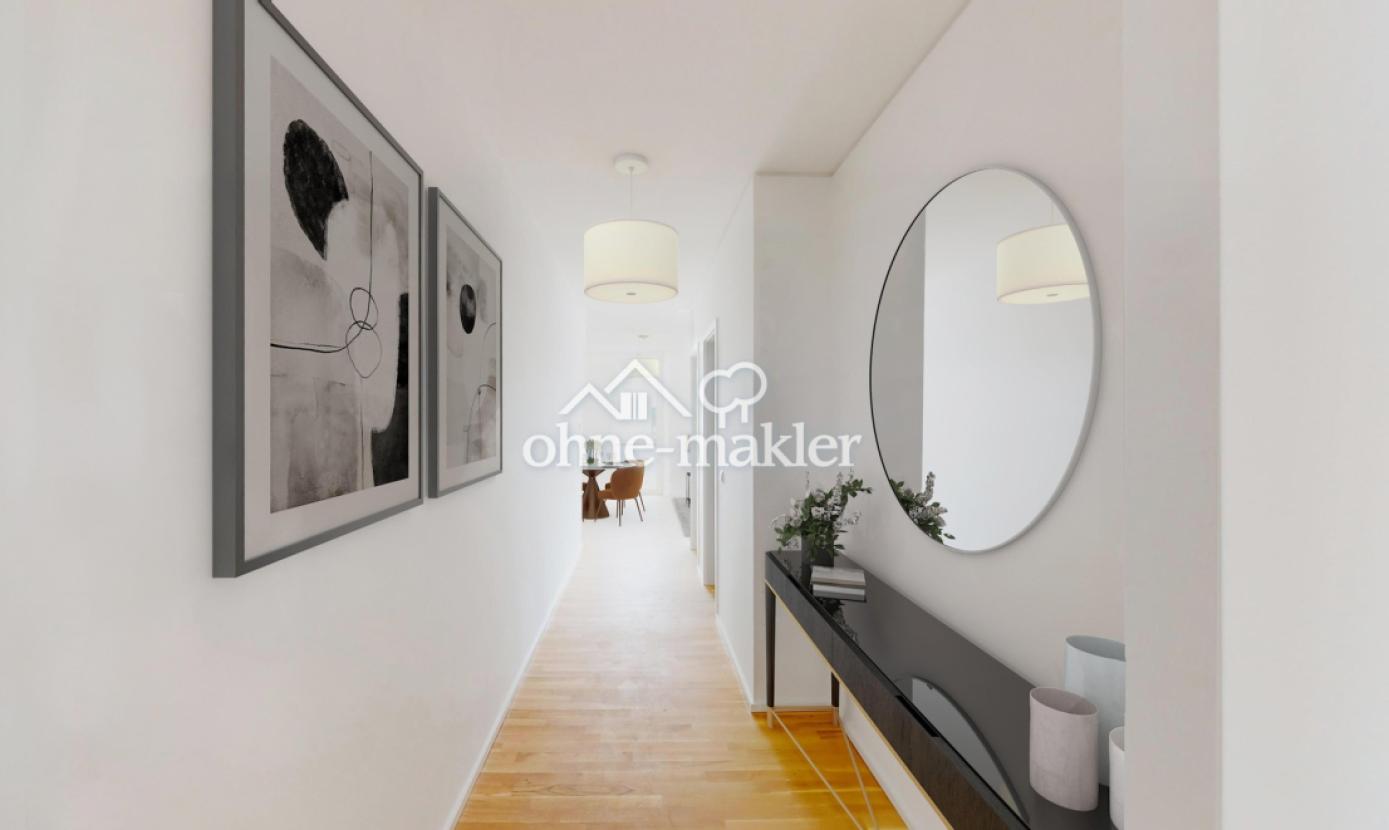 Möblierte Visualisierung Flur