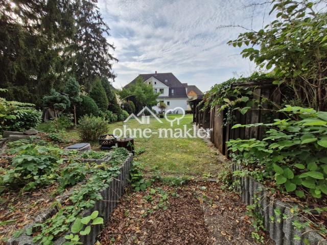 Garten Blick aufs Haus