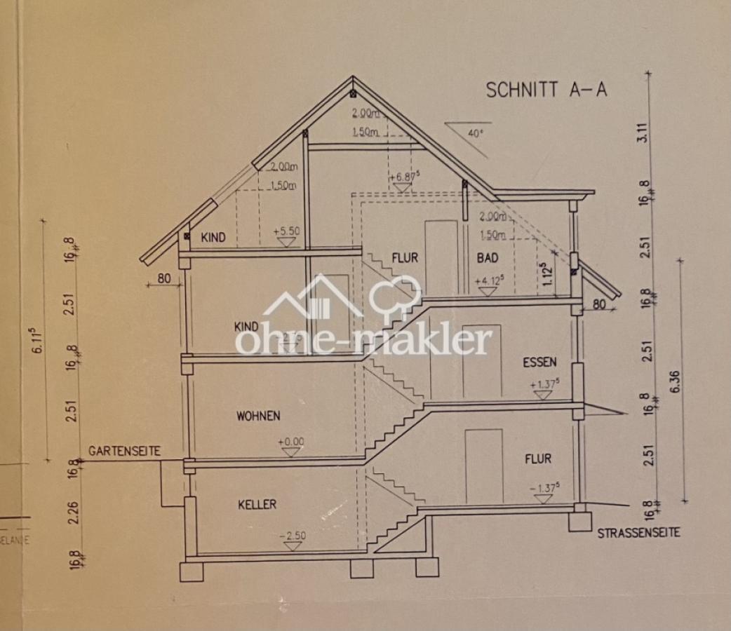 Ansicht Splitlevel Bauweise