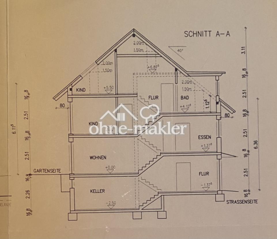 Ansicht Splitlevel Bauweise
