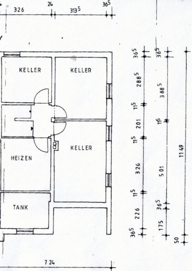Grundrissplan Keller
