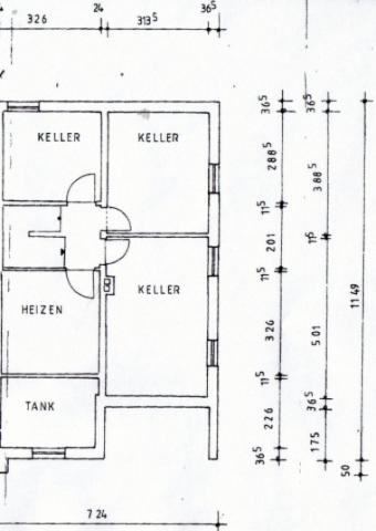 Grundrissplan Keller