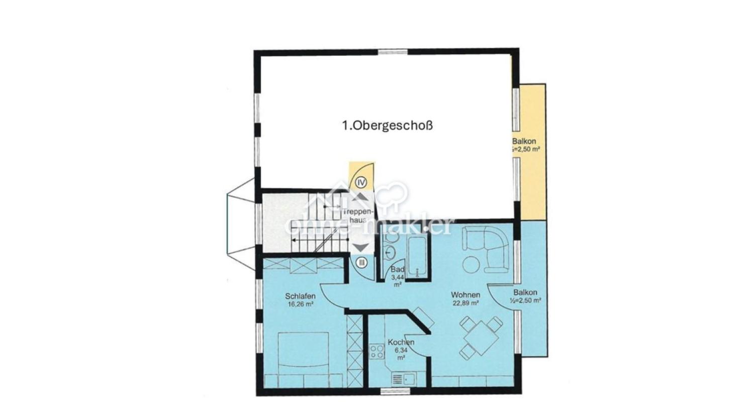Grundriss 1.OG. Whg-3