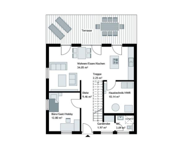 Grundriss Ergeschoss