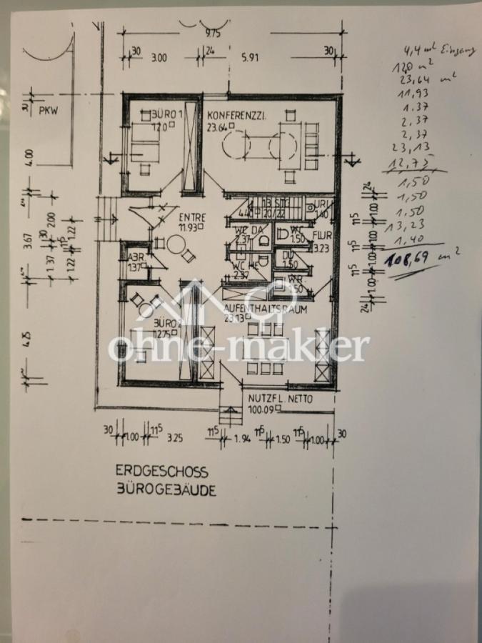 Lageplan Bürogebäude