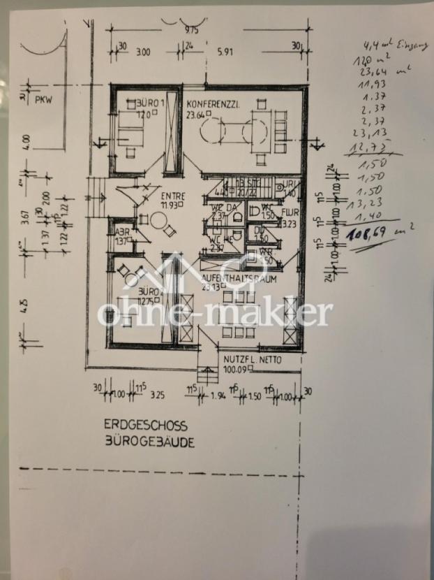 Lageplan Bürogebäude