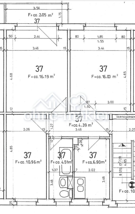 Grundriss und Flächenangabe