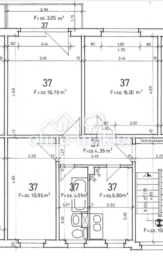 Grundriss und Flächenangabe