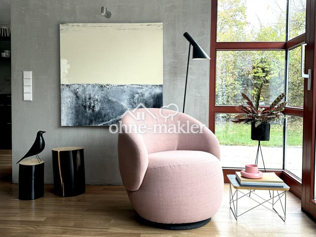 Sessel in der Eckverglasung