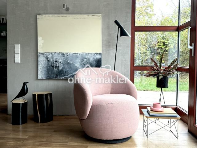 Sessel in der Eckverglasung