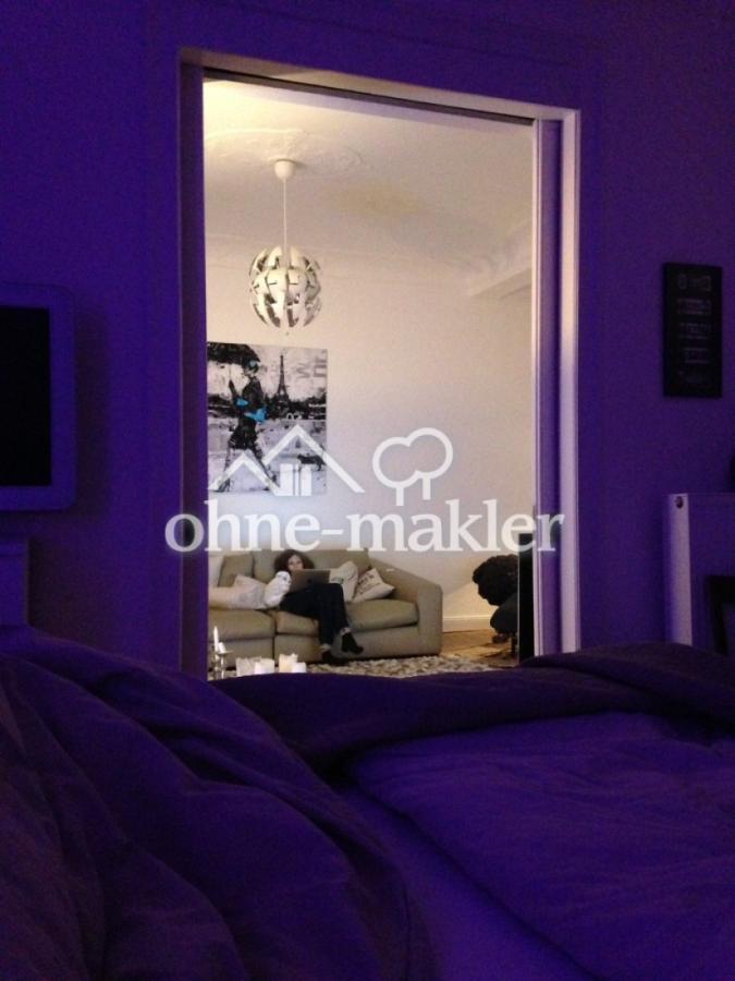 Wohnzimmer Blick vom Schlafzim