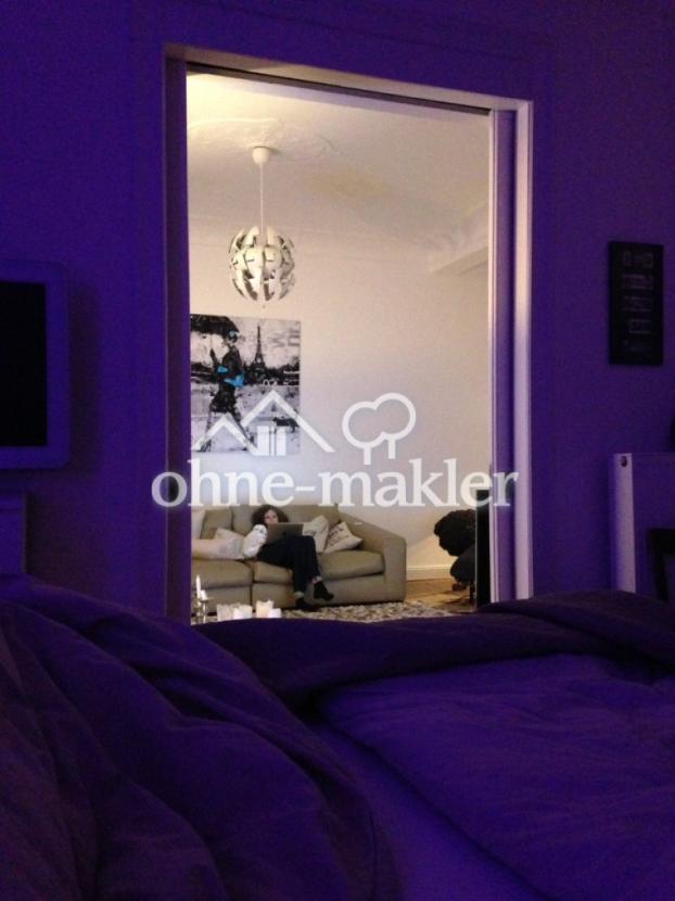 Wohnzimmer Blick vom Schlafzim