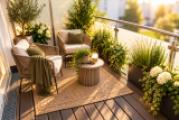 Balkon, KI-bearbeitet