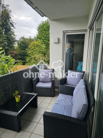 Balkon mit Blick in den Garten