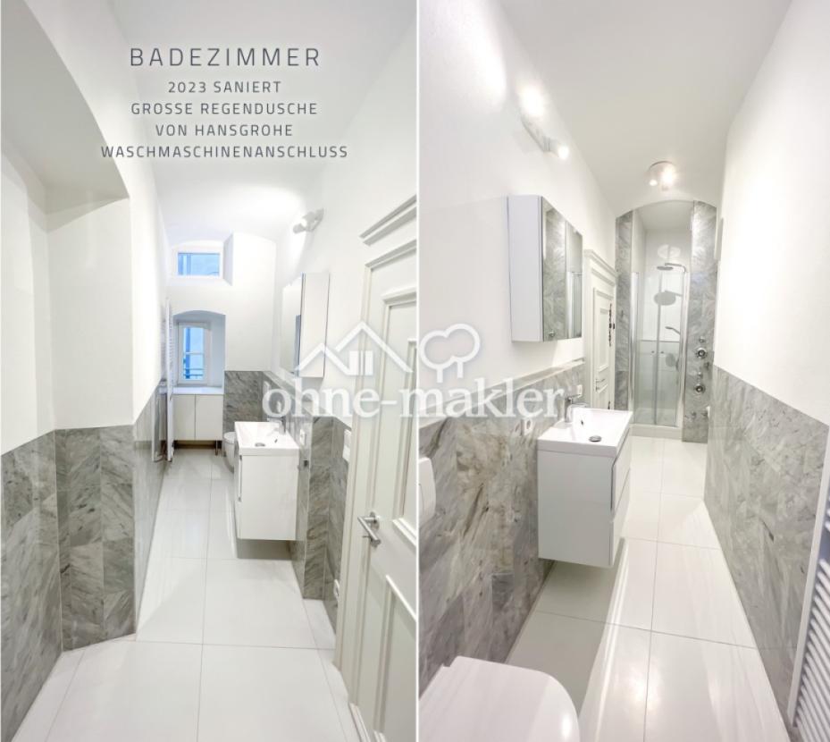 Bad mit WC und Regendusche