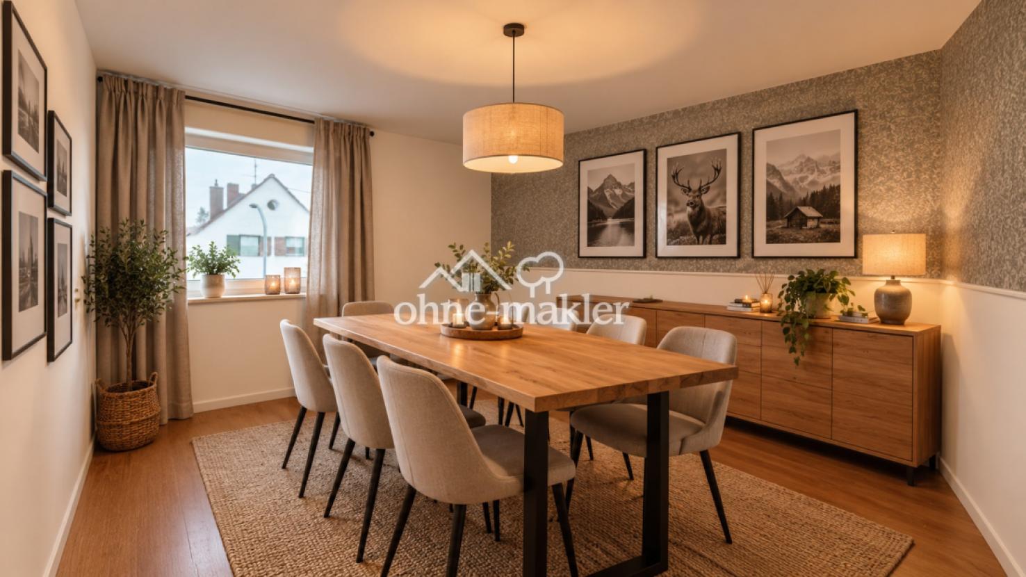 KI generiertes Esszimmer