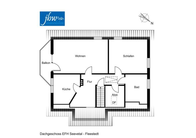 2D Grundriss Dachgeschoss