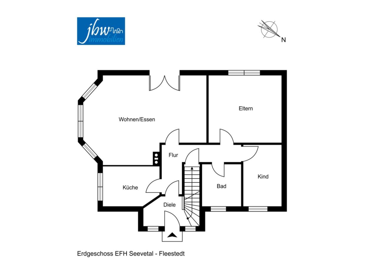 2D Grundriss Erdgeschoss 